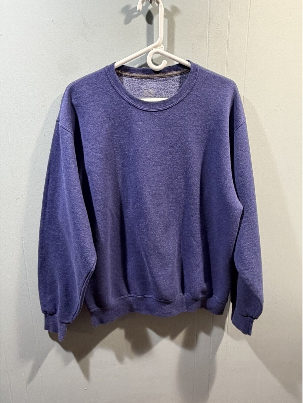 Womens Fruit Of The Loom Sweatshirt Size Large Blue Crew Neck